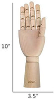 HSOMiD - Figura de mano de madera flexible para hombre, modelo de mano derecha, modelo de mano derecha, para dibujo de dibujo, pintura en casa, oficina, escritorio (12.0 in) - Arteztik
