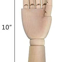 HSOMiD - Figura de mano de madera flexible para hombre, modelo de mano derecha, modelo de mano derecha, para dibujo de dibujo, pintura en casa, oficina, escritorio (12.0 in) - Arteztik