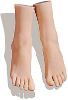 Maniquí de silicona para pies, talla de la vida, modelo de exhibición de piernas femeninas para dibujo, para práctica de uñas, joyas, sandalias, calcetines de zapatos (individual) - Arteztik

