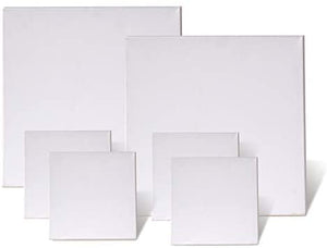 Juego de 6 lienzos en blanco con doble imprimación preestirados para pintura acrílica al óleo - Arteztik