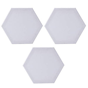 Exceart - Juego de 3 paneles de lienzo para pintar, lienzo hexagonal, lienzo para pintar, lienzo estirado, acrílico - Arteztik
