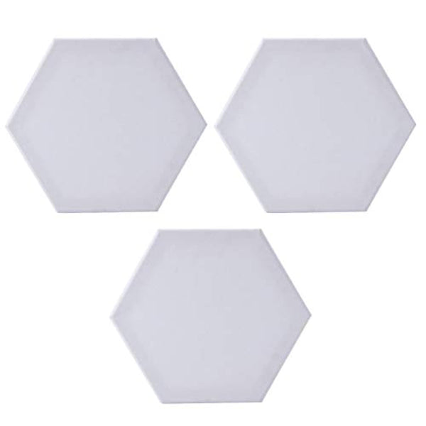 Exceart - Juego de 3 paneles de lienzo para pintar, lienzo hexagonal, lienzo para pintar, lienzo estirado, acrílico - Arteztik