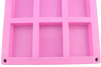 HOSL juego de 3 cubeteras rectangulares planas y básicas de 6 cavidades, molde de silicona para crear jabón casero o para hornear - Arteztik
