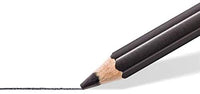 Staedtler Mars Lumograph negro, mezcla de carbono proporciona líneas de negro azabache y lápices de arte profesionales, lata de 6 lápices de dibujo negro surtidos, 100B G6 - Arteztik
