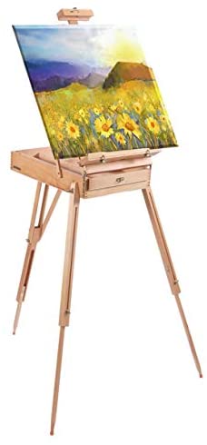 Louise Maelys Caballete de mesa de madera de haya para pintar, lienzos,  caballete de mesa para pintores, pintura por números, estudiantes