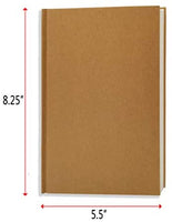 8.5x11 ketch Book, Pack of 2, 240 Sheets (100gsm), Hardcover Bound Sketch Notebook, 120 Sheets Each, Acid-Free Blank Drawing Paper, Ideal for Kids and Adults, Kraft Cover - Arteztik
