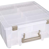 ArtBin Super Satchel, Caja de almacenamiento de doble profundidad con divisores removibles, Plástico, 1 caja - Arteztik