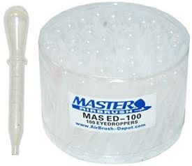 Master Airbrush marca 100 cuentagotas eyedroppers para la transferencia de líquidos y el aerógrafo pintura - Arteztik