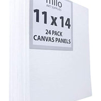 Milo - Tableros de tela para pintar (11.0 x 13.8 in, 24 unidades) - Arteztik