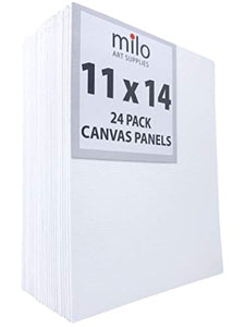 Milo - Tableros de tela para pintar (11.0 x 13.8 in, 24 unidades) - Arteztik