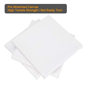 Starvasst - Paneles de lona (4.0 x 4.0 in, 36 unidades, algodón, preestirados, pequeños lienzos en blanco, para pinturas, manualidades, pequeños acrílicos, proyectos de arte al óleo - Arteztik