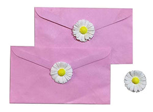 50 piezas decoradas en Tailandia. Daisy - Mini flores de papel de morera de 2 capas para manualidades, álbumes de recortes, tarjetas de boda, accesorios, adornos, tamaño 1.2 in - Arteztik