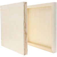 Paneles de madera para pintar, lienzo de madera (10 x 10 pulgadas, 6 unidades) - Arteztik
