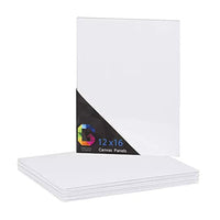 Tableros de lienzo para pintar, 12 x 16 pulgadas, lienzo estirado, paquete de 6 - Arteztik
