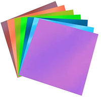 BK Holographic Opal Craft Adhesive Vinyl Sheets(12"X12"), 7 Colors Sticker Vinyl Bundle, Suitable for All Cutting Machines, Ideal for Decal, Craft Cutters, Stickers (Rainbow) - Arteztik
