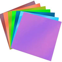 BK Holographic Opal Craft Adhesive Vinyl Sheets(12"X12"), 7 Colors Sticker Vinyl Bundle, Suitable for All Cutting Machines, Ideal for Decal, Craft Cutters, Stickers (Rainbow) - Arteztik