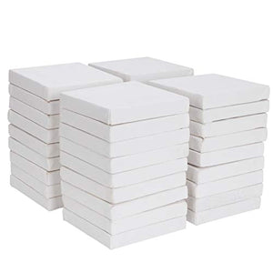 Starvasst - Paneles de lona (4.0 x 4.0 in, 36 unidades, algodón, preestirados, pequeños lienzos en blanco, para pinturas, manualidades, pequeños acrílicos, proyectos de arte al óleo - Arteztik