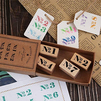 Dizdkizd 19 piezas de sellos de goma de madera, plantas y flores, decoración de madera montada sellos de goma para manualidades, tarjetas y álbumes de recortes - Arteztik