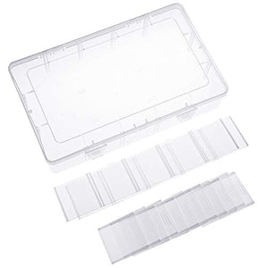 SGHUO - Paquete de 6 cajas organizadoras de plástico transparente, 15  rejillas de almacenamiento de plástico con separadores extraíbles para arte  y