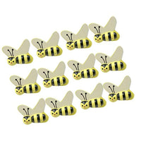 SUPVOX - Abeja de madera autoadhesivo para manualidades, álbumes de recortes, decoración de fiestas, 50 unidades - Arteztik
