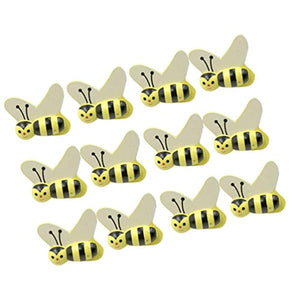 SUPVOX - Abeja de madera autoadhesivo para manualidades, álbumes de recortes, decoración de fiestas, 50 unidades - Arteztik