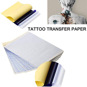 Tazay - Papel de transferencia de tatuajes, 100 hojas, 4 capas, 8.5 x 11.0 in, papel de transferencia térmica para tatuaje, copia, papel de calco y tatuajes temporales - Arteztik
