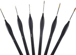 General Pencil Masters - Juego de 6 pinceles de pintura en miniatura para manualidades, diseño de aviones - Arteztik
