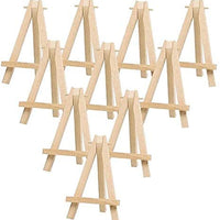 LinaLife - Caballete de madera, 10 unidades, 5.0 in, para artistas, caballete, triángulo, tarjetas, fotos, bodas, tarjetas de negocios, pintura, manualidades, dibujo, teléfono, fiestas, celebraciones - Arteztik
