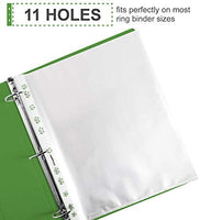 TYH Supplies 1000 unidades de protectores de hojas transparentes de peso pesado, 8.5 x 11 pulgadas, carga superior, sin vinilo, 11 agujeros - Arteztik

