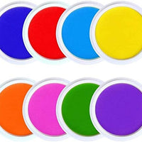 AHUMANs - Almohadilla de tinta para sellos de goma, lavable, 8 colores, para niños - Arteztik
