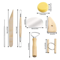 LUTER Juego de herramientas de arcilla de cerámica de madera, 8 piezas, cerámica de arcilla para tallar, esculpir modelado herramientas de limpieza - Arteztik