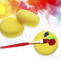 Esponjas redondas de espuma Penta Angel de 3.0 in, color amarillo, para pintura al óleo, acrílico, acuarela, arte y manualidades, color amarillo - Arteztik