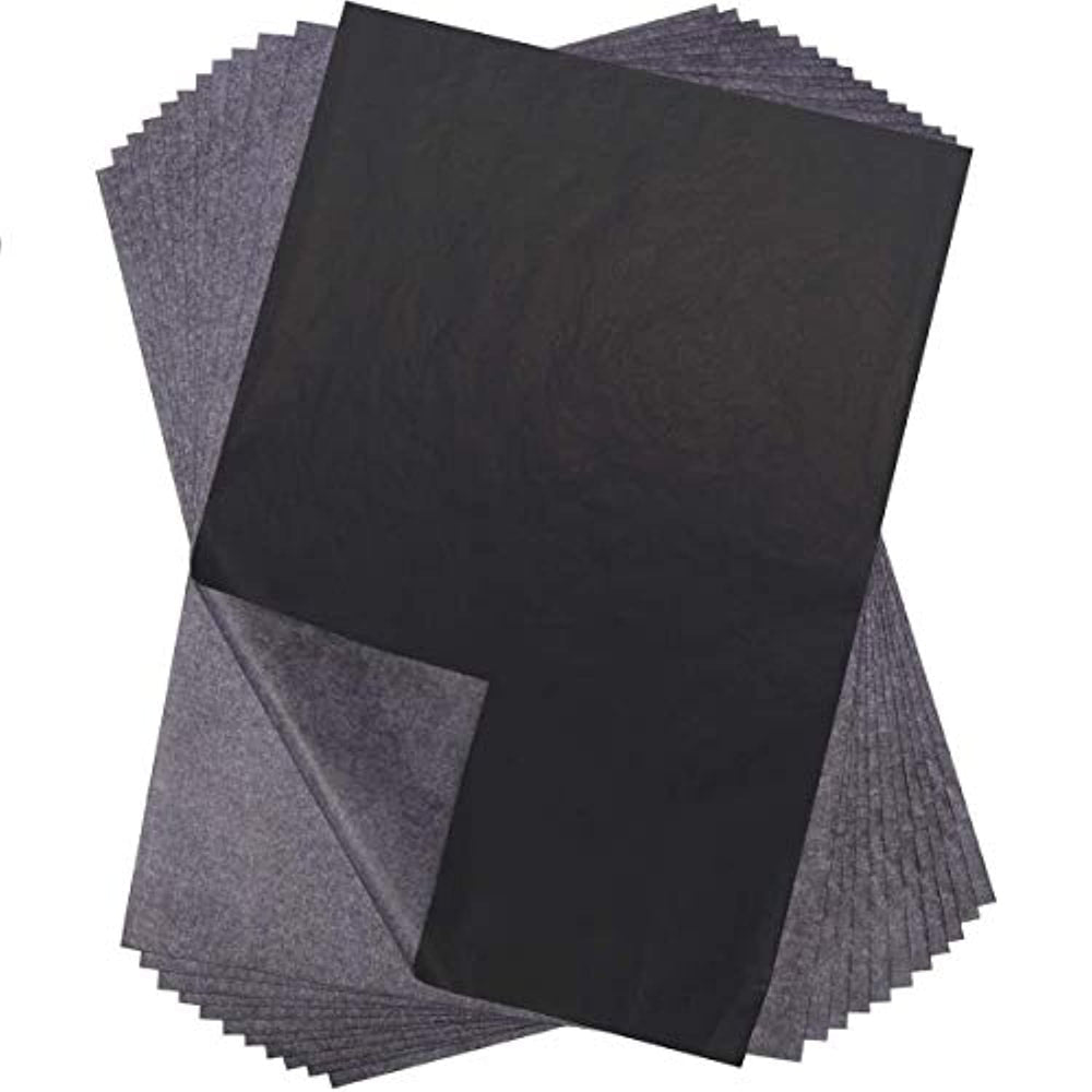 Papel de carbón negro de transferencia de carbono para madera, papel, lienzo y otras superficies artísticas, 100 unidades. - Arteztik