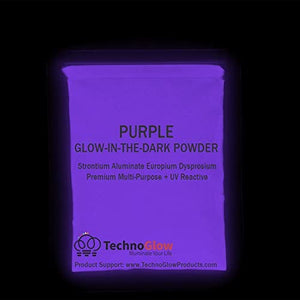 Polvo de pigmento reactivo Purple Glow in the Dark & UV - 1.06 oz - Arteztik