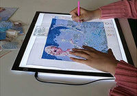 Caja de luz LED portátil ultra delgada rastreador USB cable de alimentación regulable brillo artcraft rastreo de luz de la caja de luz de arte suministros de arte y manualidades, Negro, A3 - Arteztik
