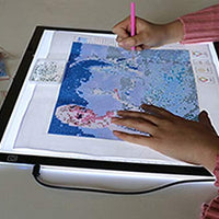 Caja de luz LED portátil ultra delgada rastreador USB cable de alimentación regulable brillo artcraft rastreo de luz de la caja de luz de arte suministros de arte y manualidades, Negro, A3 - Arteztik