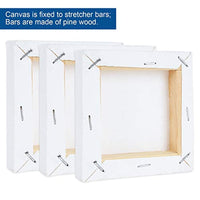 Mini paneles de lona de 3.9 x 3.9 in, paquete de 24 con soporte de madera de pino diminuto, soportes de algodón preestirados, pequeños lienzos en blanco para pinturas artesanías pequeños acrílicos al óleo proyectos - Arteztik

