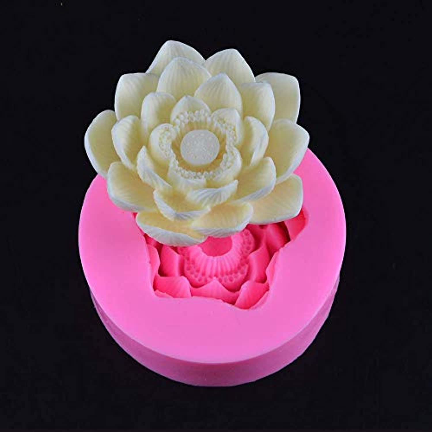  WingFree Molde de silicona de luna redonda, moldes para velas,  molde de resina, molde de vela 3D de silicona para velas perfumadas,  jabones, cera, pastel de jabón, postre, molde de mousse