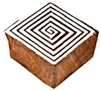 Hashcart Baren para sellos de impresión de bloques, bloques de madera de estampado, diseño tallado a mano, patrón de impresión para Saree Border, Henna, impresión textil, álbumes de recortes, manualidades y pintura de pared, juego de 10, Madera - Arteztik
