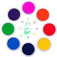 lsushine Craft socio grande Almohadilla de tinta sellos bricolaje color, 8 colores arco iris dedo Ink Pad para Niños (Pack de 8) - Arteztik
