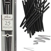 Global Art Materials carbonilla de sauce para artistas, Negro, Assorted - Arteztik