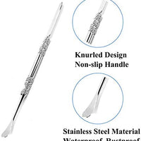 Terberl - Juego de 6 herramientas de tallado de cera, acero inoxidable, herramienta de tallado de cera, herramienta de tallado para manos, 4.7 in (plata) - Arteztik