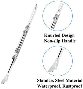 Terberl - Juego de 6 herramientas de tallado de cera, acero inoxidable, herramienta de tallado de cera, herramienta de tallado para manos, 4.7 in (plata) - Arteztik