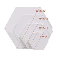 Juego de 3 tablas de lienzo hexagonales para pintar, lienzo de algodón con pintura al óleo y marcos de madera suave, kit de arte ideal para regalo (diámetro de 40 pulgadas) - Arteztik
