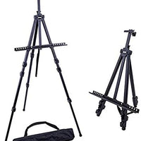 Acesgame - Soporte de caballete de aluminio reforzado con trípode de aluminio de 21 a 66 pulgadas de altura ajustable con bolsa portátil para pintura y exhibición - Arteztik