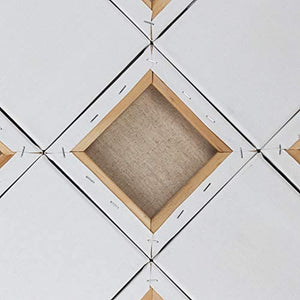 CBTONE - Lote de 12 mini paneles de lienzo (6 x 6, 100 % algodón pequeño, para pinturas, manualidades, dibujos, pequeños acrílicos, lona, 12 unidades) - Arteztik