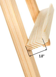 Caballete de madera de pino natural de 16.9 in de alto, soporte de trípode portátil, soporte de mesa, soporte para lienzo de hasta 13.8 in de alto, 2 unidades - Arteztik