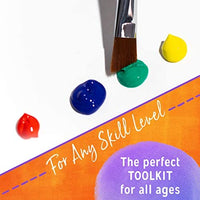 Crafts 4 All - Juego de 12 pinceles para pintura, punta fina, punta redonda, nailon, pinceles acrílicos para acuarela, 10 - Arteztik