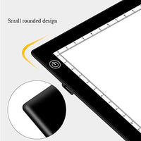 Caja de luz LED portátil A4 con rastreo, alimentación USB, regulable, tabla de copia para diseñar artistas, animación, bocetos, esténciles. (línea de dimensión A4) - Arteztik