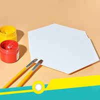 Exceart - Juego de 3 paneles de lienzo para pintar, lienzo hexagonal, lienzo para pintar, lienzo estirado, acrílico - Arteztik